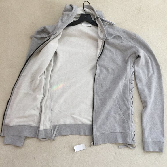 FAITH CONNEXION Mens Laced Hooded Sweat Jacket Sz S Grey 100% Cotton NEW $560 - Picture 9 of 12